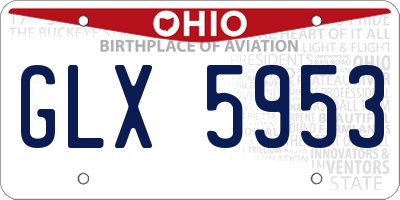 OH license plate GLX5953