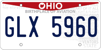OH license plate GLX5960