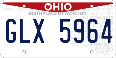 OH license plate GLX5964