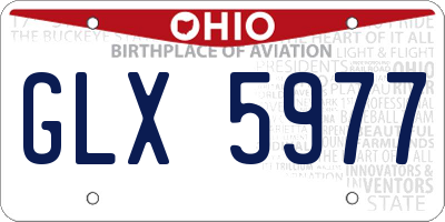 OH license plate GLX5977