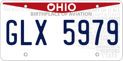 OH license plate GLX5979