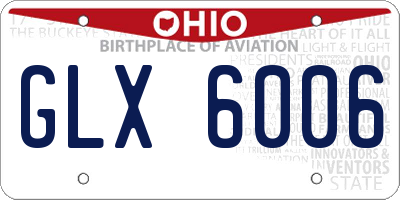 OH license plate GLX6006