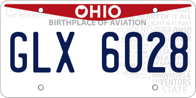 OH license plate GLX6028
