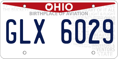 OH license plate GLX6029