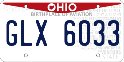 OH license plate GLX6033
