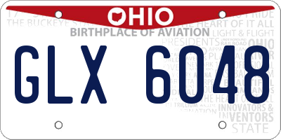 OH license plate GLX6048