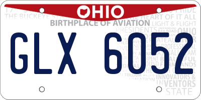 OH license plate GLX6052