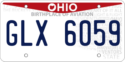 OH license plate GLX6059