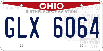 OH license plate GLX6064