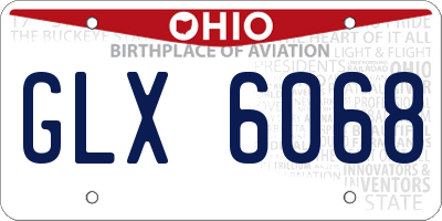 OH license plate GLX6068