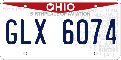 OH license plate GLX6074