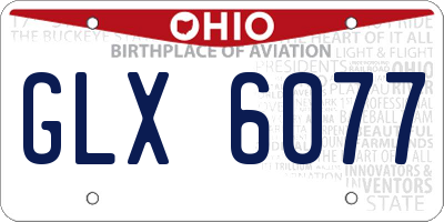 OH license plate GLX6077