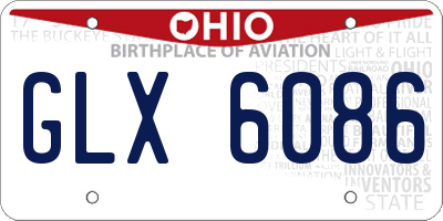 OH license plate GLX6086