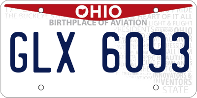 OH license plate GLX6093