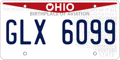 OH license plate GLX6099