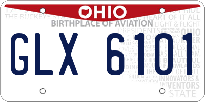 OH license plate GLX6101