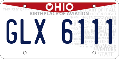 OH license plate GLX6111