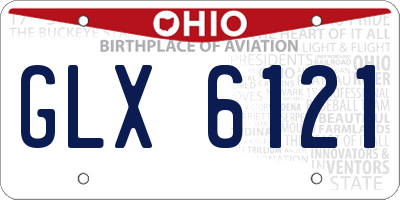OH license plate GLX6121