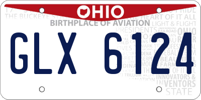 OH license plate GLX6124