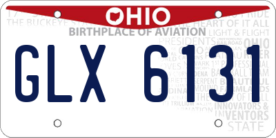 OH license plate GLX6131