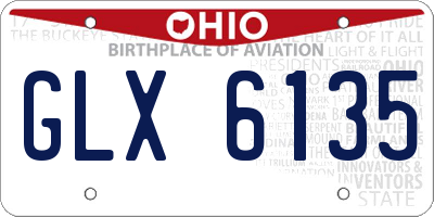 OH license plate GLX6135
