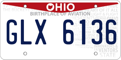 OH license plate GLX6136