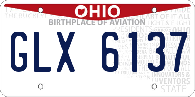 OH license plate GLX6137