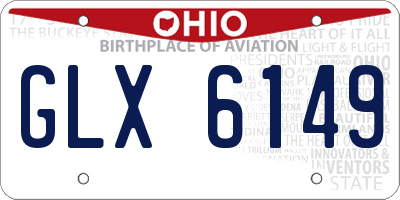OH license plate GLX6149