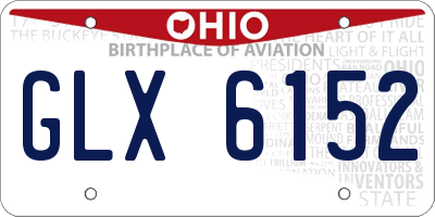 OH license plate GLX6152