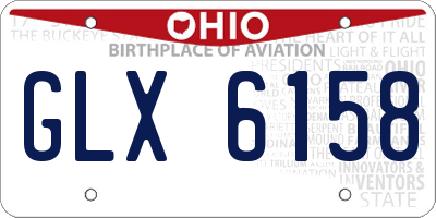 OH license plate GLX6158