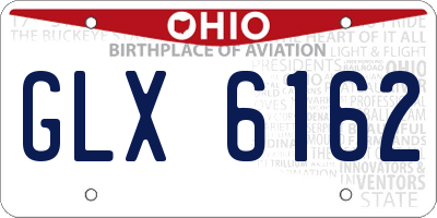 OH license plate GLX6162
