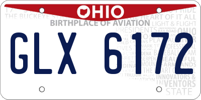 OH license plate GLX6172