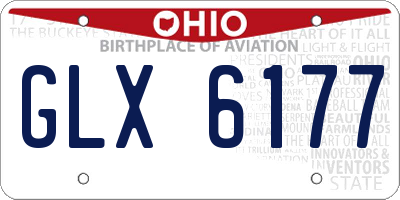 OH license plate GLX6177