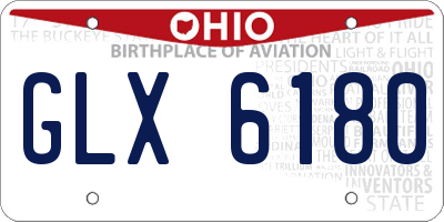 OH license plate GLX6180