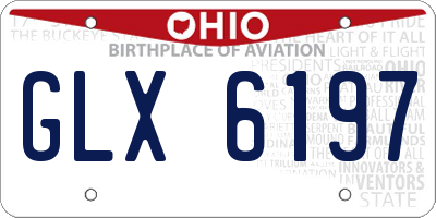 OH license plate GLX6197