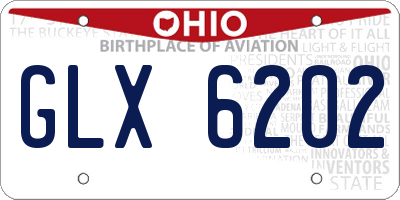 OH license plate GLX6202