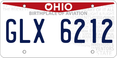 OH license plate GLX6212