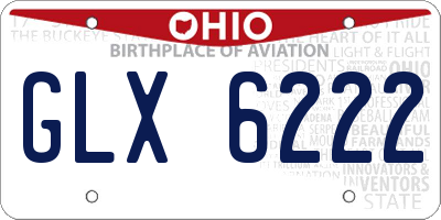 OH license plate GLX6222