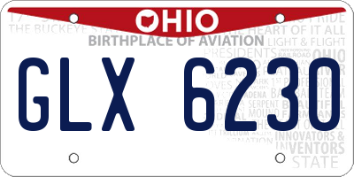 OH license plate GLX6230