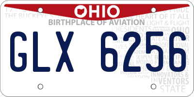 OH license plate GLX6256