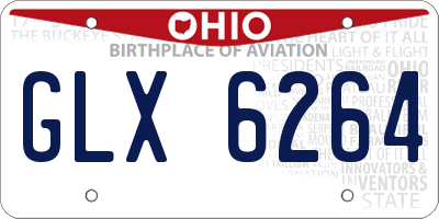 OH license plate GLX6264
