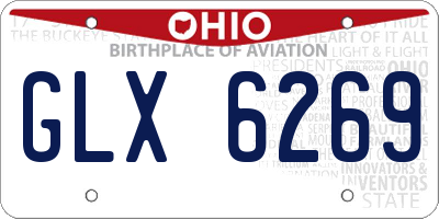 OH license plate GLX6269