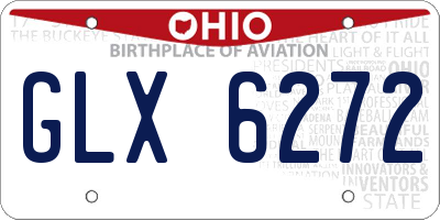 OH license plate GLX6272