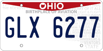 OH license plate GLX6277