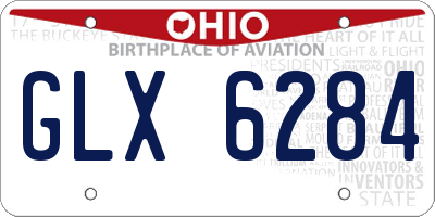 OH license plate GLX6284
