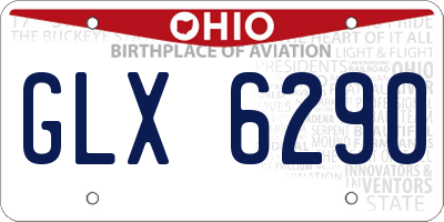 OH license plate GLX6290