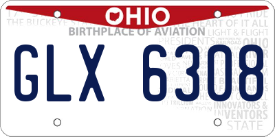 OH license plate GLX6308
