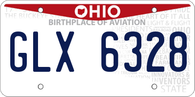 OH license plate GLX6328