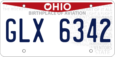 OH license plate GLX6342