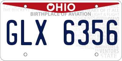 OH license plate GLX6356